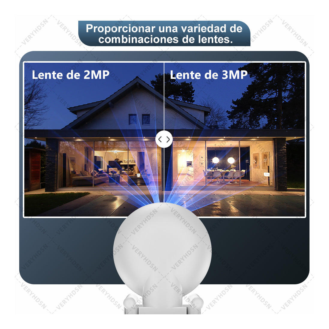 Cámara De Seguridad Wifi Visión Nocturna Con Alarma 2 Piezas