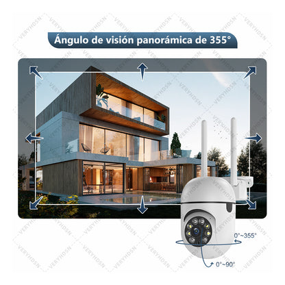 Cámara De Seguridad Wifi Visión Nocturna Con Alarma 2 Piezas