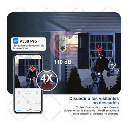 Cámara De Seguridad Wifi Visión Nocturna Con Alarma 2 Piezas